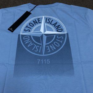 Stone Island Men Pale Blue T-Shirt "XL"
